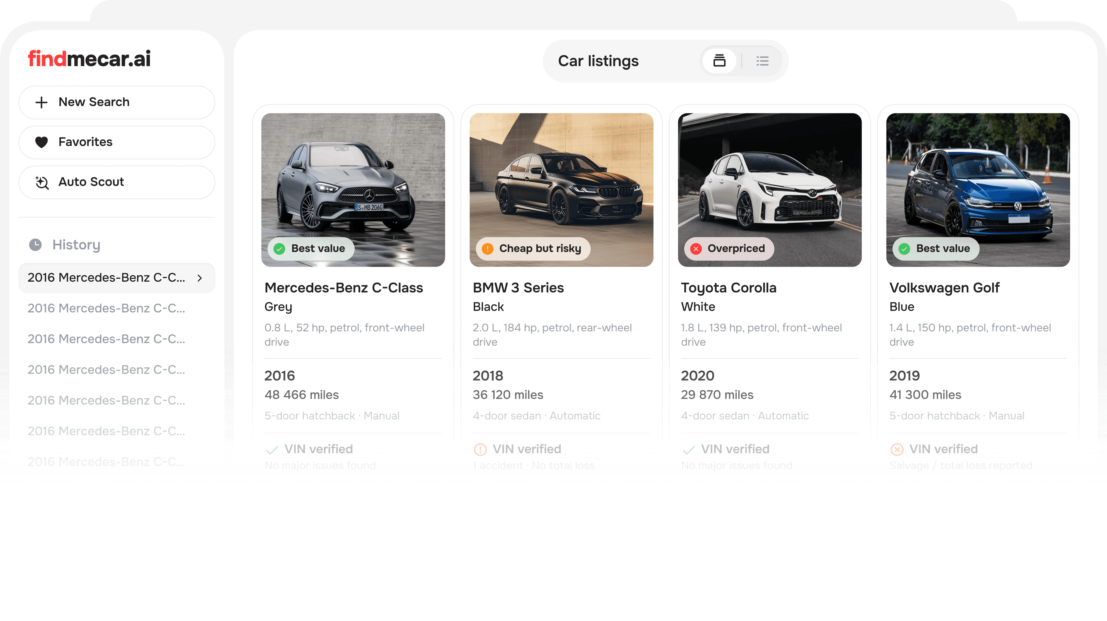 Car Listings Preview